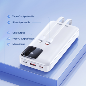 Power bank prenosiva baterija REMAX Suji Series RPP-513 20W+22.5W PD+QC 20000mAh bela - Slika 4