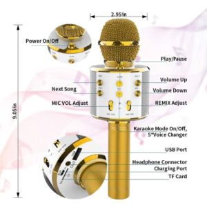 Alternative view of Bluetooth mikrofon zlatni