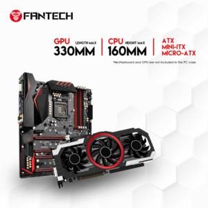 Alternative view of Kuciste Gaming Fantech CG83 Aero 2 belo