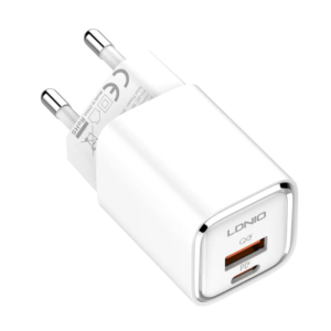 Kucni punjac LDNIO A2317C, 3.6A, QC3.0 18W, PD 30W sa Type C na Iphone lightning kablom beli - Slika 3