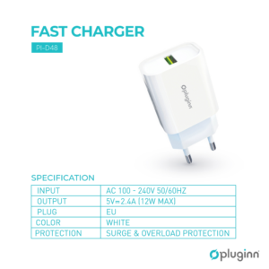 Alternative view of Kucni punjac Pluginn PI-D48, 5V, 2.4A, 12W beli CE