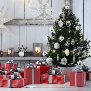 Alternative view of Novogodisnji ukras Lampioni sa novogodisnjim motivima srebrni set