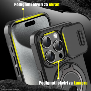 Torbica CamShield Ring stand za Samsung A065F Galaxy A06 crna - Slika 4