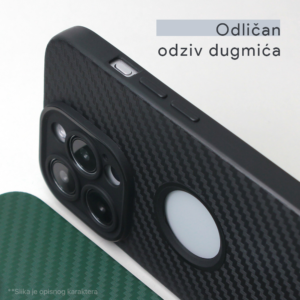 Torbica Carbon Stripe za Samsung A346B Galaxy A34 5G zelena - Slika 4