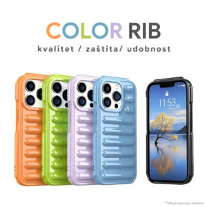 Torbica Color Rib za iPhone 13 Pro Max 6.7 narandzasta