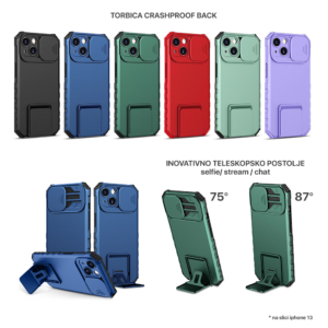 Torbica Crashproof Back za Samsung A226B Galaxy A22 5G ljubicasta - Slika 3