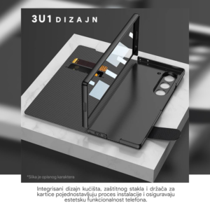 Torbica Foldable Leather za Samsung F956B Galaxy Z Fold 6 5G siva - Slika 4