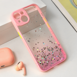 Alternative view of Torbica Frame Glitter za iPhone 14 6.1 roze
