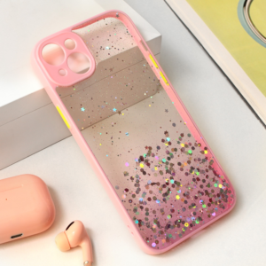 Alternative view of Torbica Frame Glitter za iPhone 14 Plus 6.7 roze