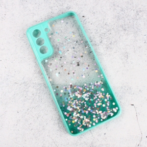 Torbica Frame Glitter za Samsung G996B Galaxy S21 Plus mint
