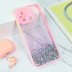 Torbica Frame Glitter za Xiaomi Redmi 12C roze