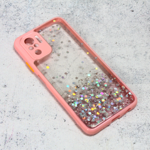 Torbica Frame Glitter za Xiaomi Redmi Note 10 4G/Note 10s roze