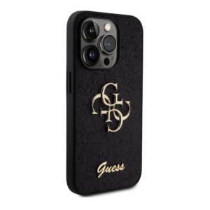 Torbica Guess Hc Fixed Glitter 4G Big Metal Logo za iPhone 15 Pro 6.1 crna (GUHCP15LHG4SGK) - Slika 3