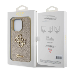 Torbica Guess Hc Fixed Glitter 4G Big Metal Logo za iPhone 15 Pro 6.1 zlatna (GUHCP15LHG4SGD) - Slika 4