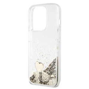 Torbica Guess Hc Liquid Glitter Charms za iPhone 15 Pro 6.1 zlatna (GUHCP15LGLHFLGO) - Slika 3
