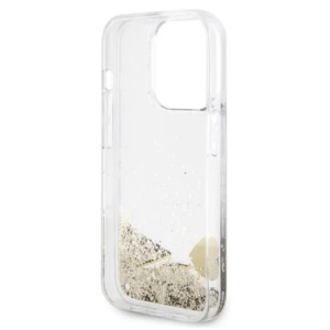 Torbica Guess Hc Liquid Glitter Charms za iPhone 15 Pro 6.1 zlatna (GUHCP15LGLHFLGO) - Slika 4