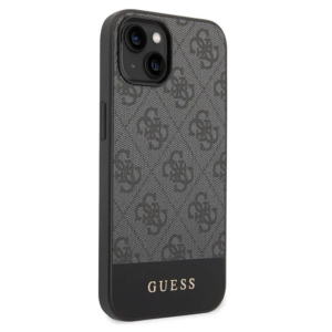Torbica Guess Hc PC/TPU 4G Pu Bottom Stripe za iPhone 15 6.1 siva (GUHCP15SG4GLGR) - Slika 3