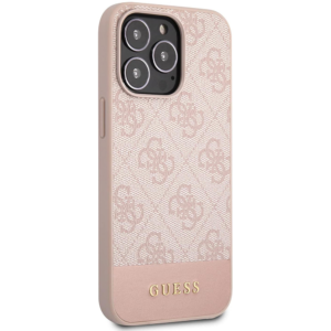 Torbica Guess Hc PC/TPU 4G Pu Bottom Stripe za iPhone 15 Pro 6.1 roze (GUHCP15LG4GLPI) - Slika 3