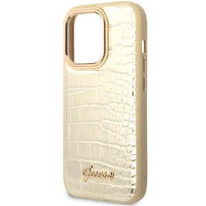 Torbica Guess Hc PU Croco Metal Outline za iPhone 14 Pro 6.1 zlatna (GUHCP14LHGCRHD) - Slika 4