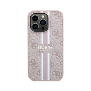 Torbica Guess Magsafe 4G Pu Printed Stripes za iPhone 15 Pro 6.1 roze (GUHMP15LP4RPSP) - Slika 3