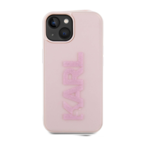 Torbica Karl Lagerfeld 3D Rubber Glitter Logo za iPhone 15 6.1 roze (KLHCP15S3DMBKCP) - Slika 3
