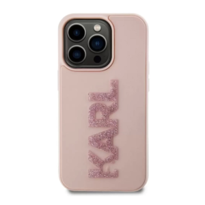 Torbica Karl Lagerfeld 3D Rubber Glitter Logo za iPhone 15 Pro Max 6.7 roze (KLHCP15X3DMBKCP) - Slika 3