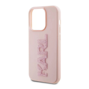 Torbica Karl Lagerfeld 3D Rubber Glitter Logo za iPhone 15 Pro Max 6.7 roze (KLHCP15X3DMBKCP) - Slika 4