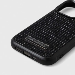 Torbica Karl Lagerfeld Hc Rhinestone Metal Plate Logo za iPhone 15 Pro Max 6.7 crna (KLHCP15XHDSPLK) - Slika 2