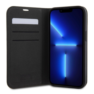 Torbica Karl Lagerfeld Saffiano BP Nft Karl&Choupette za iPhone 15 Pro 6.1 crna(KLBKP15LSANKCPK) - Slika 3