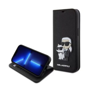 Torbica Karl Lagerfeld Saffiano BP Nft Karl&Choupette za iPhone 15 Pro 6.1 crna(KLBKP15LSANKCPK) - Slika 4