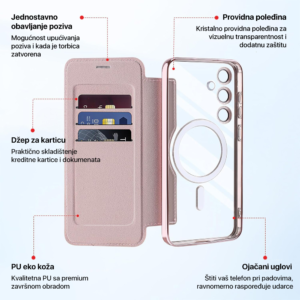 Torbica Magsafe Lux Bi Fold za Samsung S921B Galaxy S24 ljubicasta - Slika 4