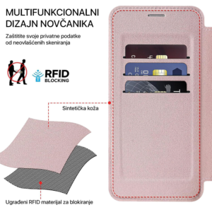 Torbica Magsafe Lux Bi Fold za Samsung S931B Galaxy S25 roze - Slika 2