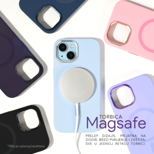 Torbica Magsafe Pure Plus za iPhone 15 Pro 6.1 tamno ljubicasta - Slika 2