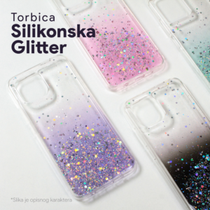 Torbica Silikonska Glitter za Samsung A525F/A526B/A528B Galaxy A52 4G/A52 5G/A52s 5G roze - Slika 2