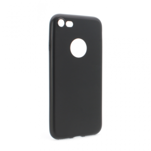Torbica silikonska Skin za iPhone 7 mat crna (sa otvorom za logo)