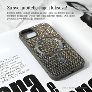 Torbica Magsafe Glam za iPhone 16 Pro Max 6.9 srebrna - Slika 2