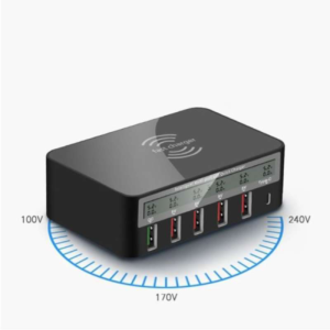Wireless punjac + 5xUSB + Type C EL01 crni - Slika 4
