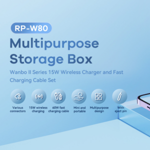 Alternative view of Wireless punjac REMAX Wanbo II Series RP-W80 15W Cable Set RP-W80 beli