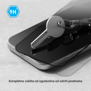 Zastitno staklo Tempered Glass Privacy Teracell Titan 2.5D za iPhone 13/13 Pro/14/16e 6.1 crni - Slika 4