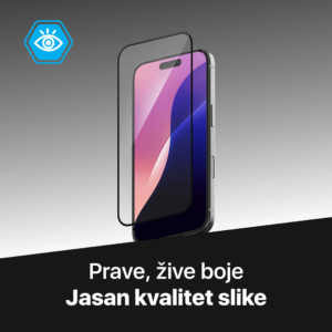 Zastitno staklo Tempered glass Teracell Titan 2.5D za iPhone 16 Pro Max 6.9 crni - Slika 3