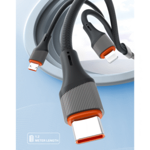 Alternative view of Data kabl LDNIO LC96 u 4.2A 3 u 1 sivi 1.2m