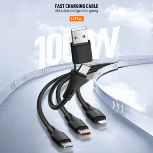 Alternative view of Data kabl LDNIO LC97 uc 100W 4 u 1 crni 1.2m