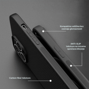Torbica Carbon fiber za Xiaomi Redmi Note 14S (EU) crna - Slika 3