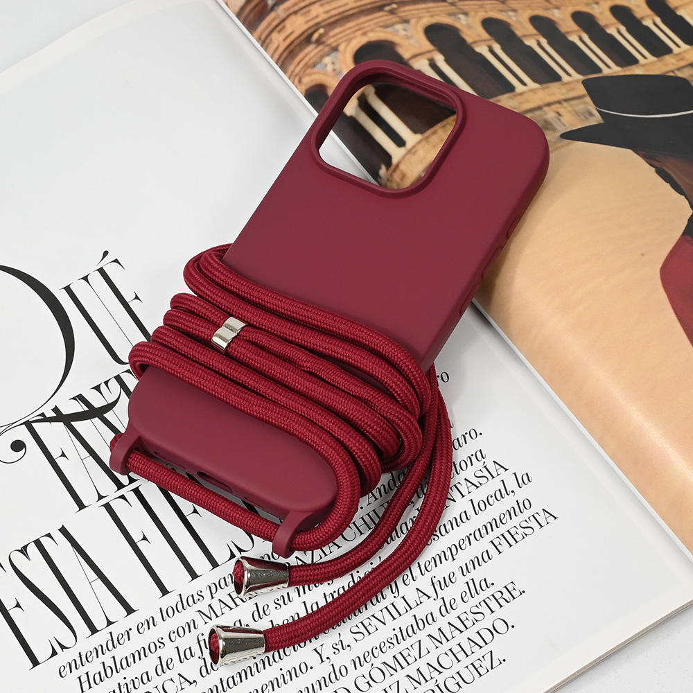 Torbica Crossbody za iPhone 16 Pro 6.3 bordo