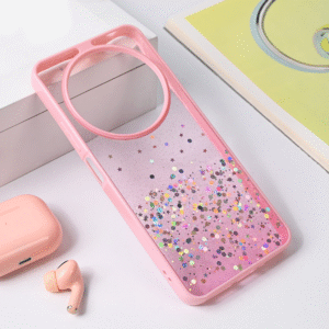 Torbica Frame Glitter za Xiaomi Redmi 14C roze